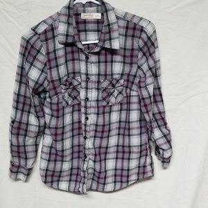 FADED GLORY LADIES Flannel Shirt Small